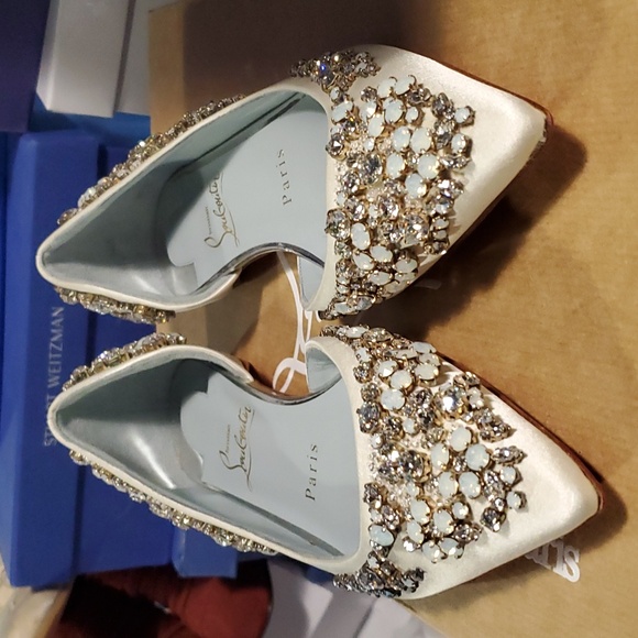 Sz 37 NIB $2950 Louboutin crystal encrusted flats - Picture 12 of 13